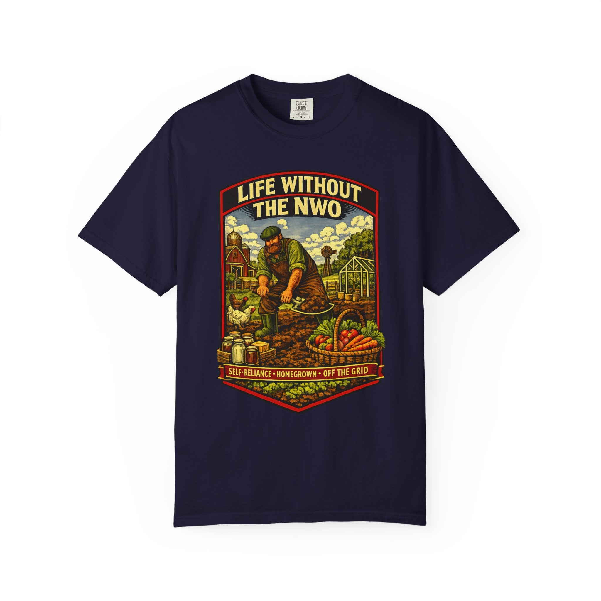 "Life Without the NWO" Gardening Vintage Graphic T-Shirt