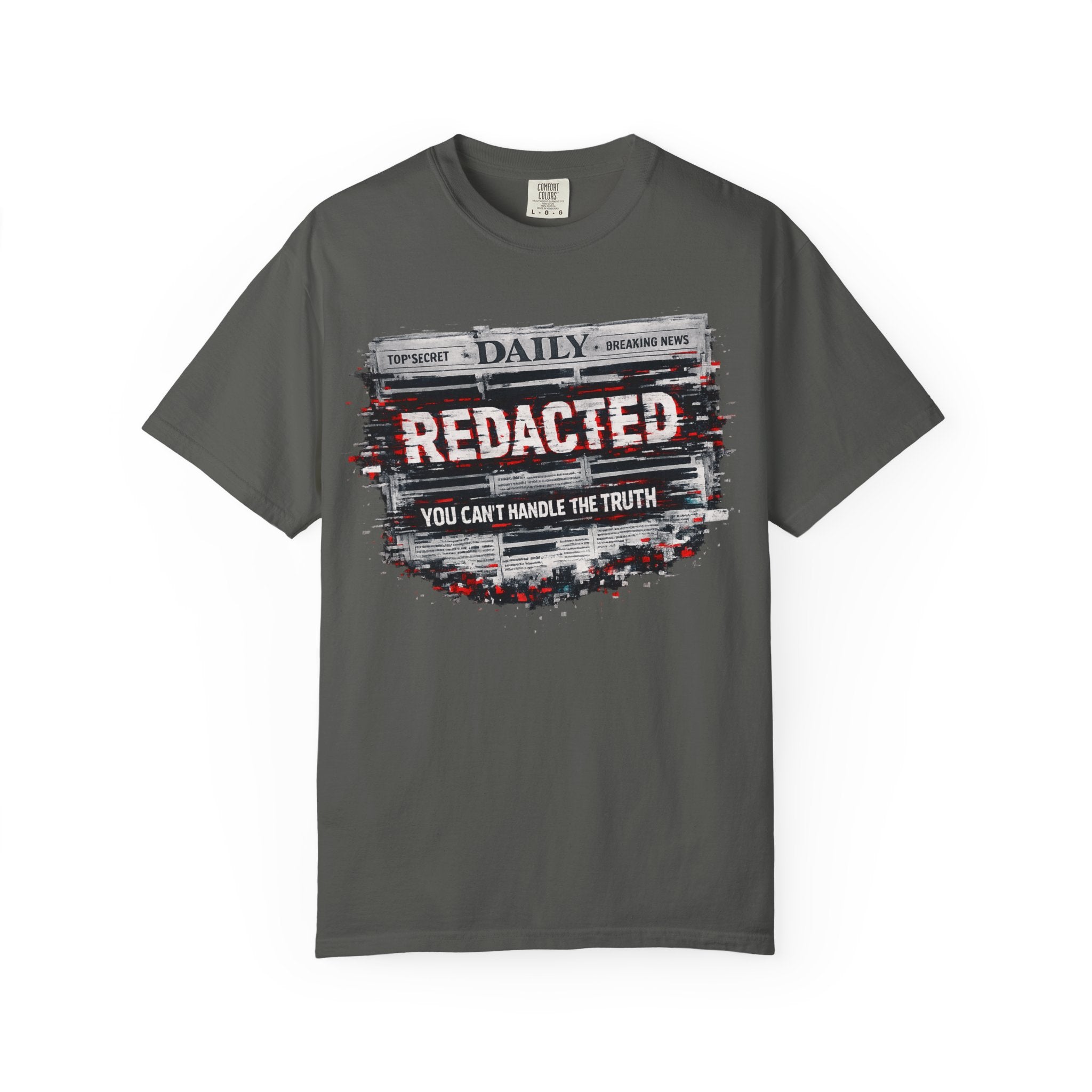 Redacted News Graphic T-Shirt — "REDACTED: You Can't Handle the Truth"