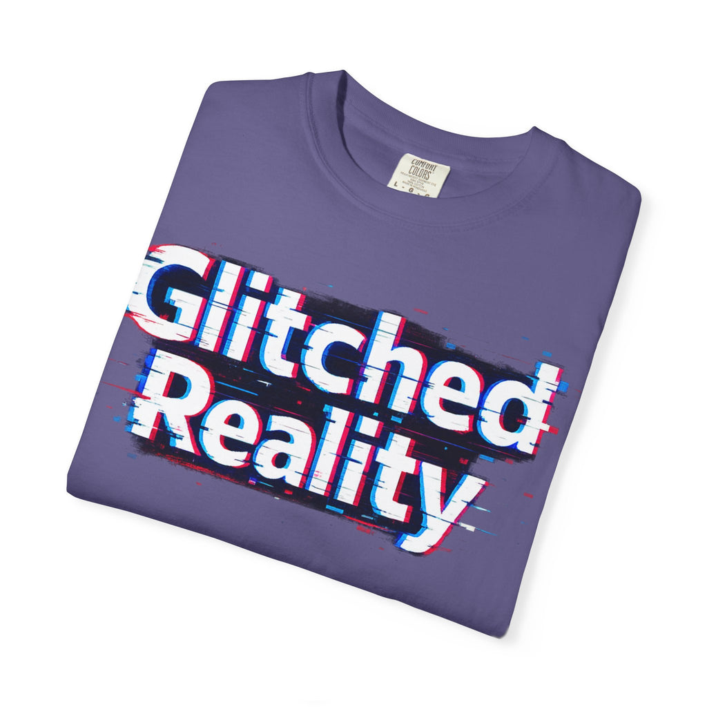 Glitched Reality T‑Shirt — Retro Glitch Graphic Tee with "Glitched Reality" Text