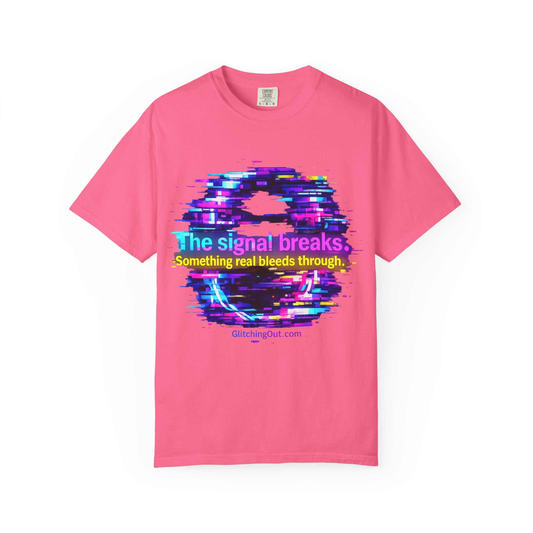 Glitch Circle T‑Shirt — "The Signal Breaks" Retro Cyberpunk Tee