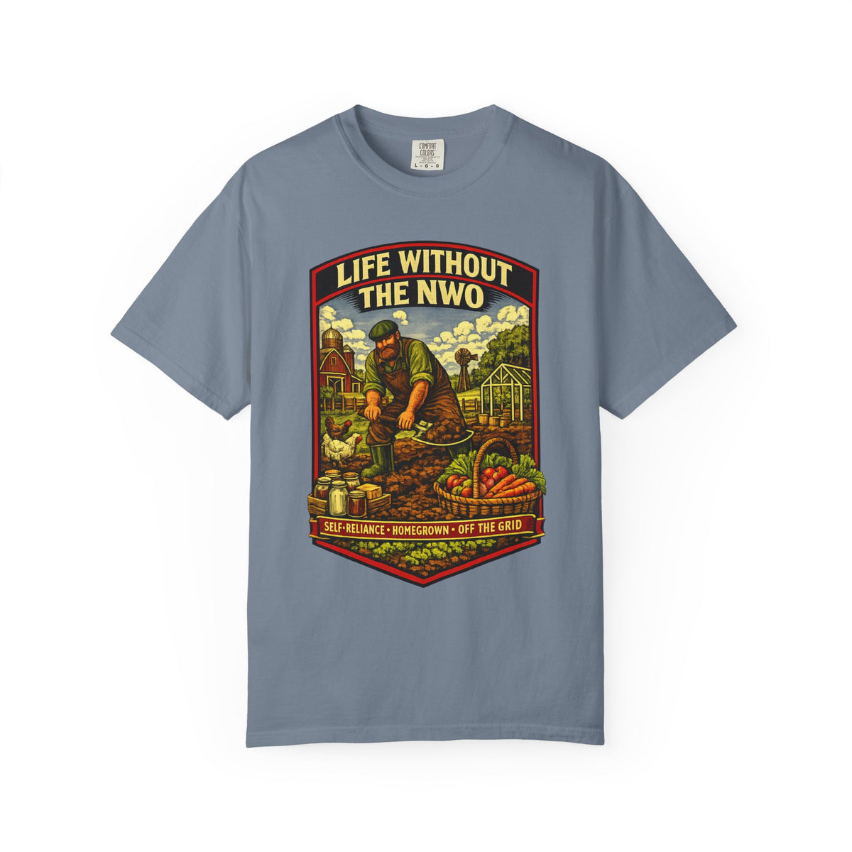 "Life Without the NWO" Gardening Vintage Graphic T-Shirt