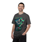 GlitchingOut Mountain Landscape T-Shirt — Retro Glitch Nature Graphic Tee