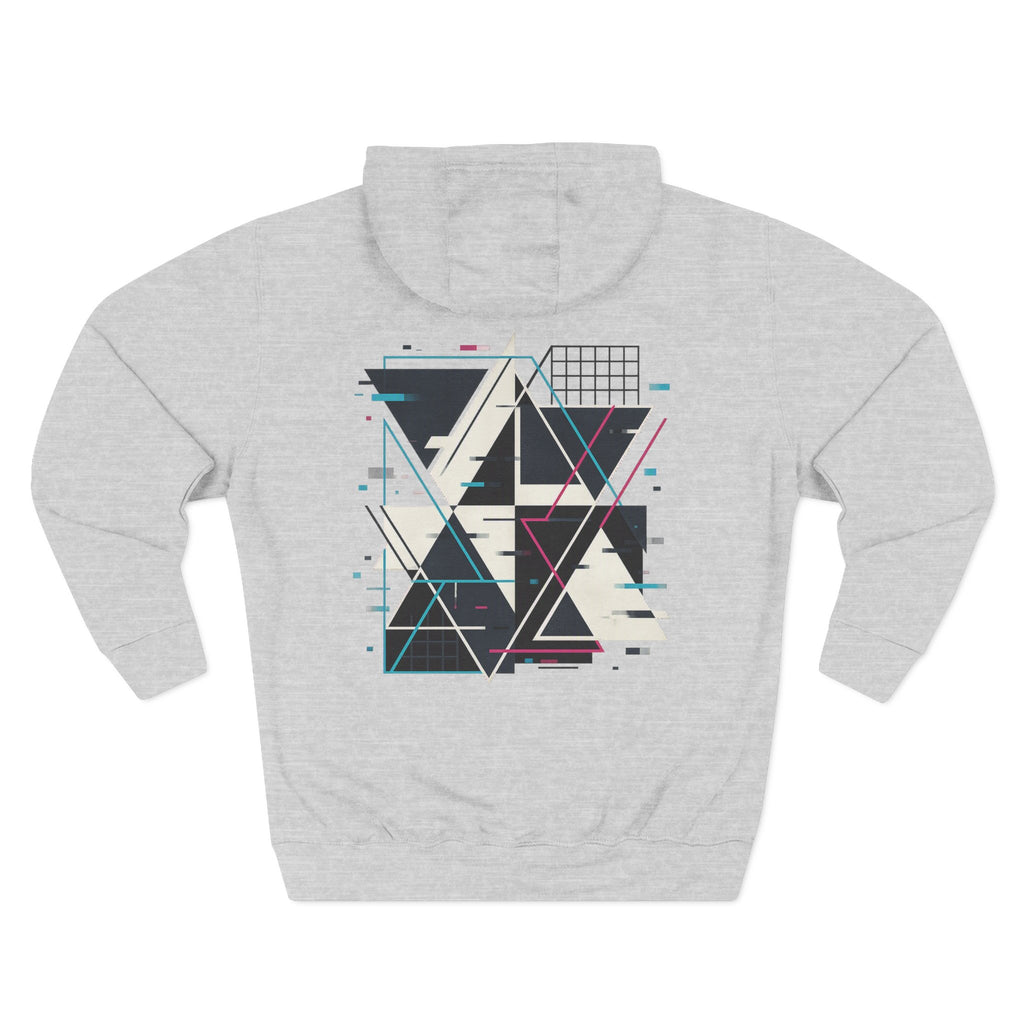 Hoodie — "Glitching Out" Geometric Retro Tech Graphic Hoodie