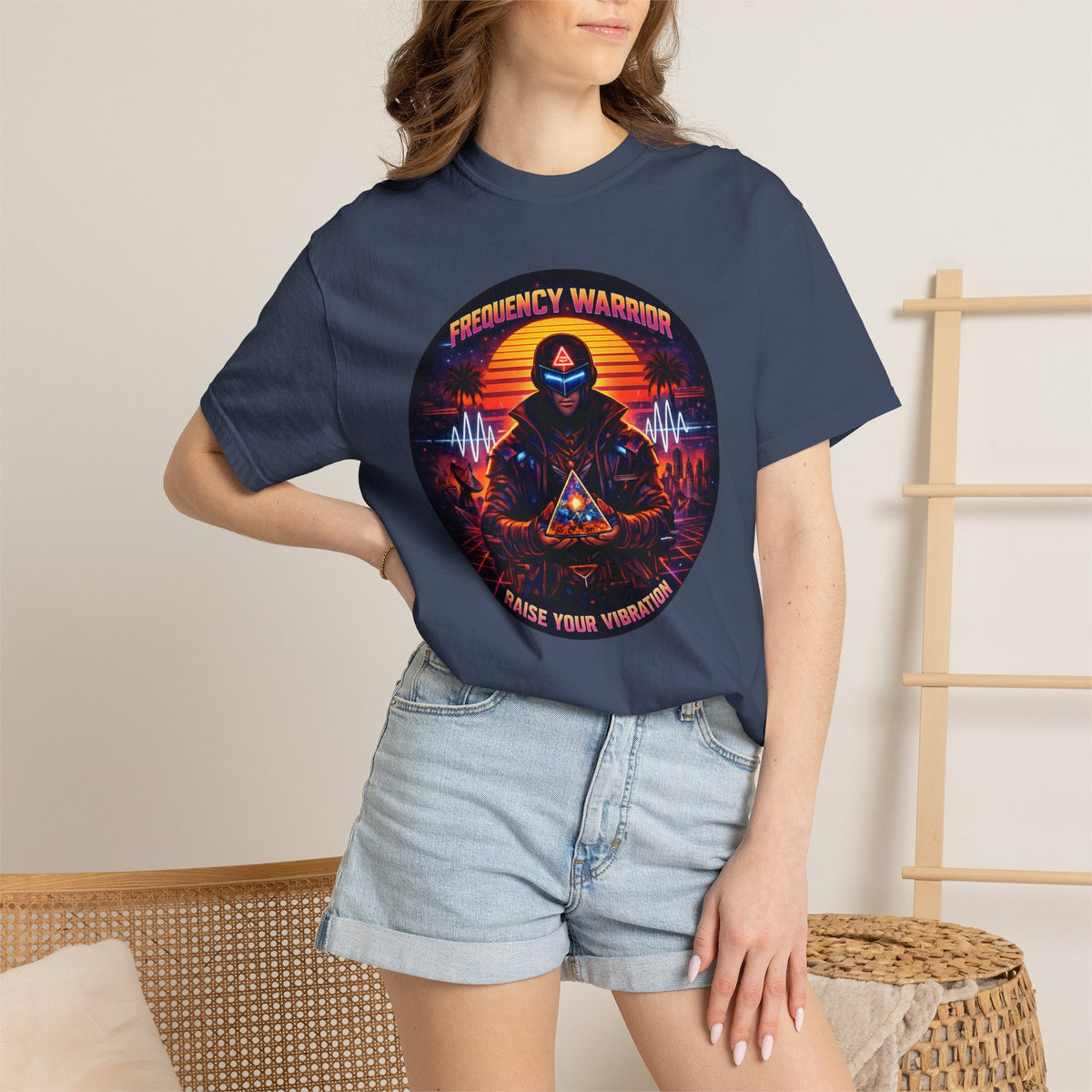 Frequency Warrior — Raise Your Vibration Graphic T-Shirt