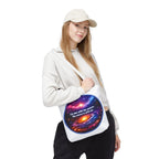 Spiritual Galaxy Tote Bag - "I'm one with the source. The source is with me." Cosmic Meditation Tote