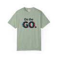 On the GO. Graphic T-Shirt — 'On the GO.' Retro Glitch Travel Tee