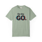 On the GO. Graphic T-Shirt — 'On the GO.' Retro Glitch Travel Tee
