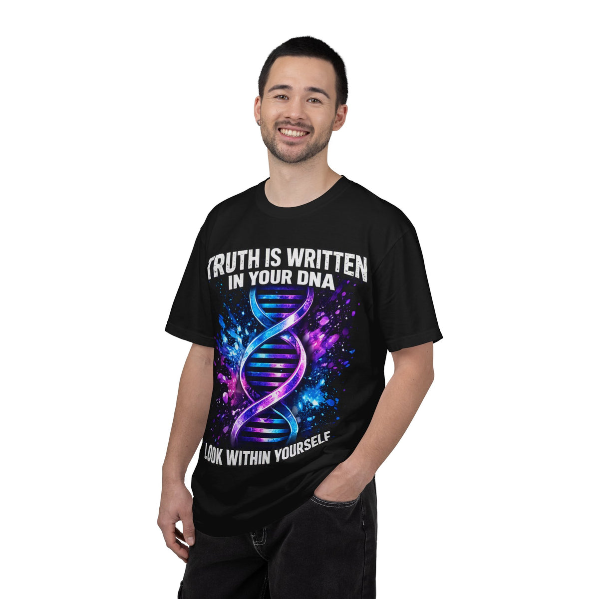 DNA Graphic T-Shirt — "Truth Is Written In Your DNA" Inspirational Science Tee