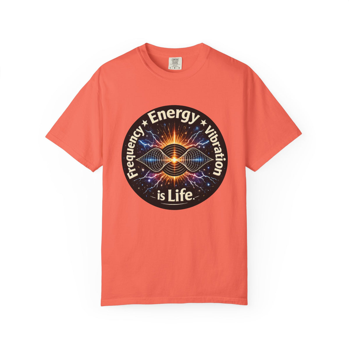 Energy & Vibration T-Shirt — "Frequency is Life" Spiritual Graphic Tee