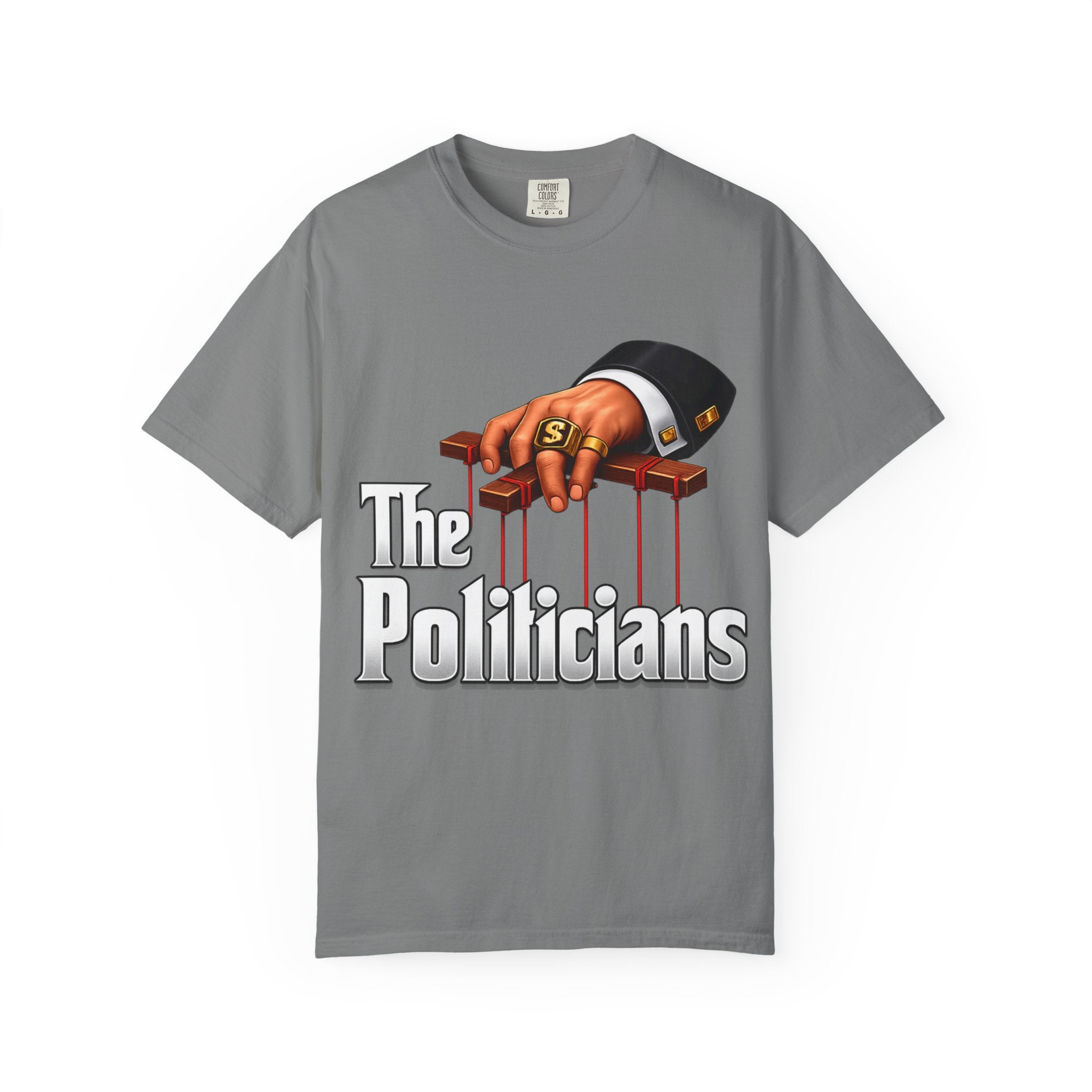 The Politicians T-Shirt — Puppet Master Hand & Money Political Satire Tee