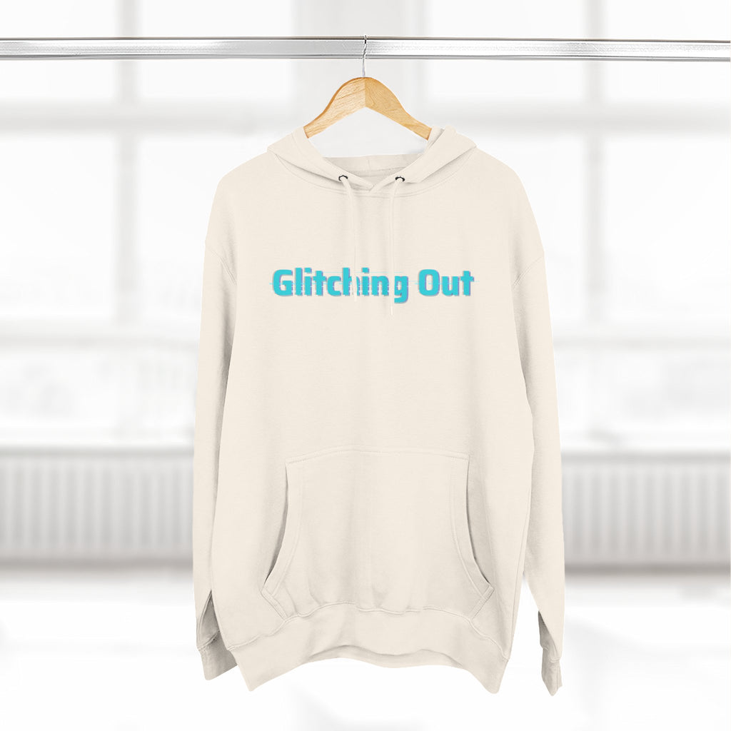 Hoodie — 'Glitching Out' Retro Cyber Geometric Graphic Hoodie