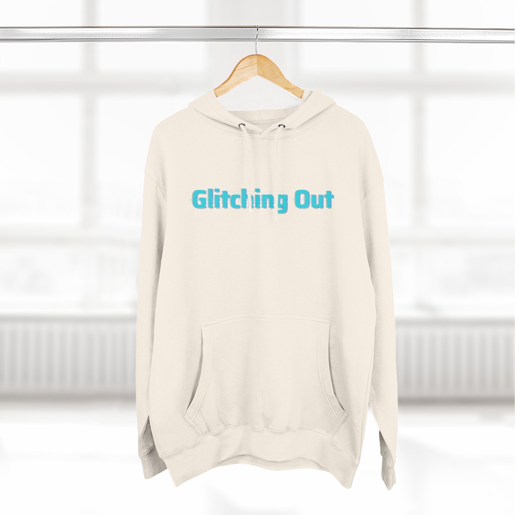 Hoodie — 'Glitching Out' Retro Cyber Geometric Graphic Hoodie