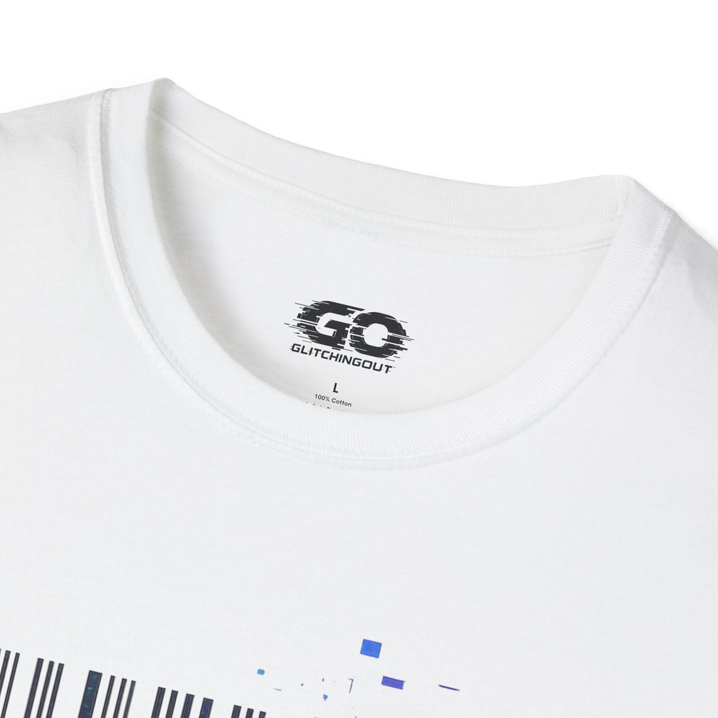 Barcode Glitch T-Shirt — GlitchingOut.com Tech Graphic Tee