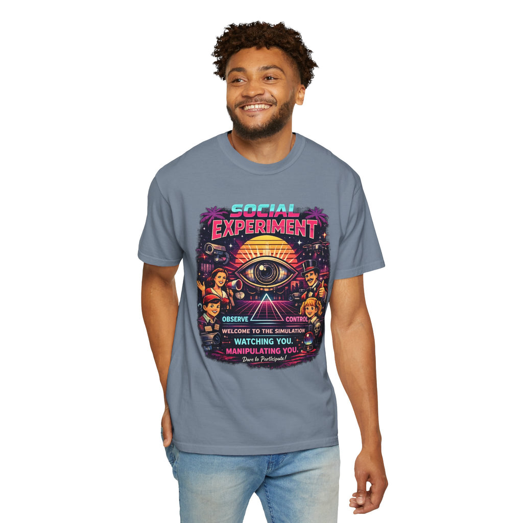 Social Experiment V2 T-Shirt — Retro All-Seeing Eye Graphic Tee