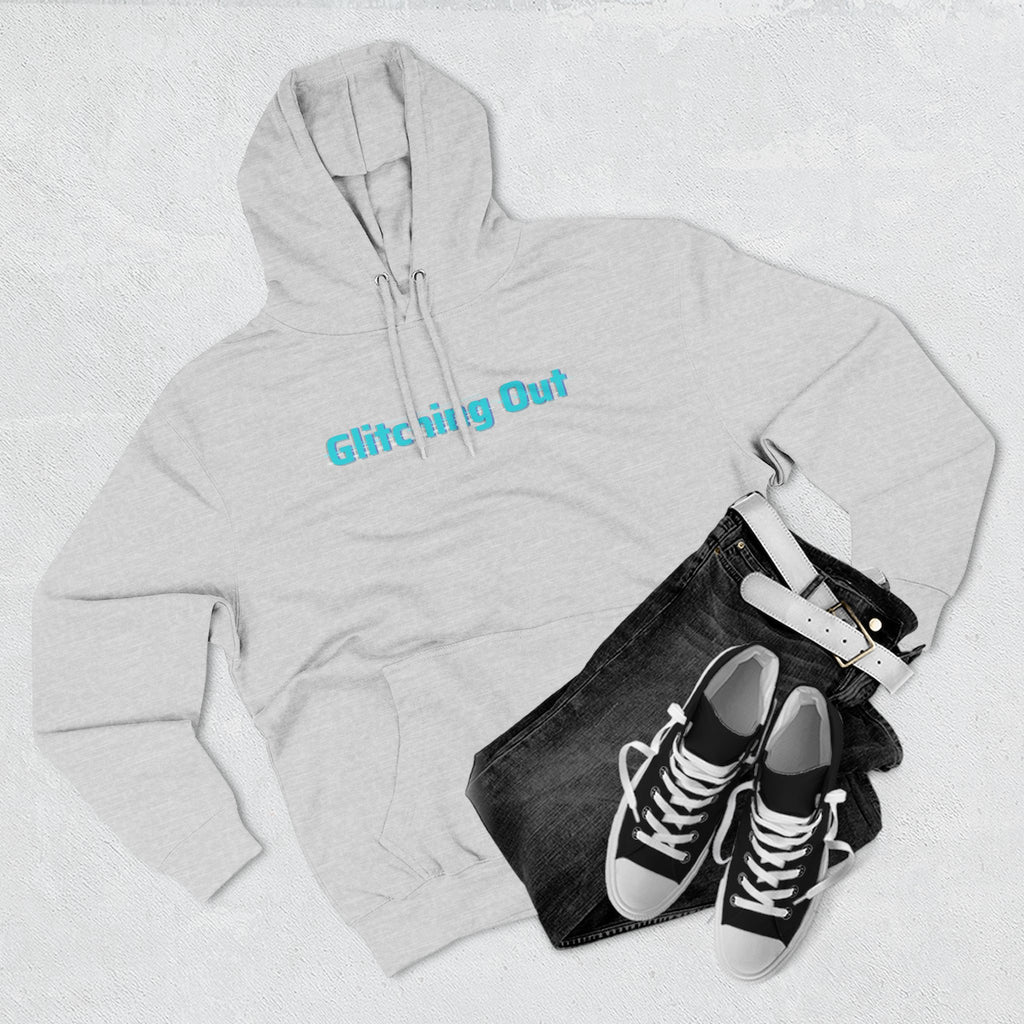 Hoodie — "Glitching Out" Geometric Retro Tech Graphic Hoodie