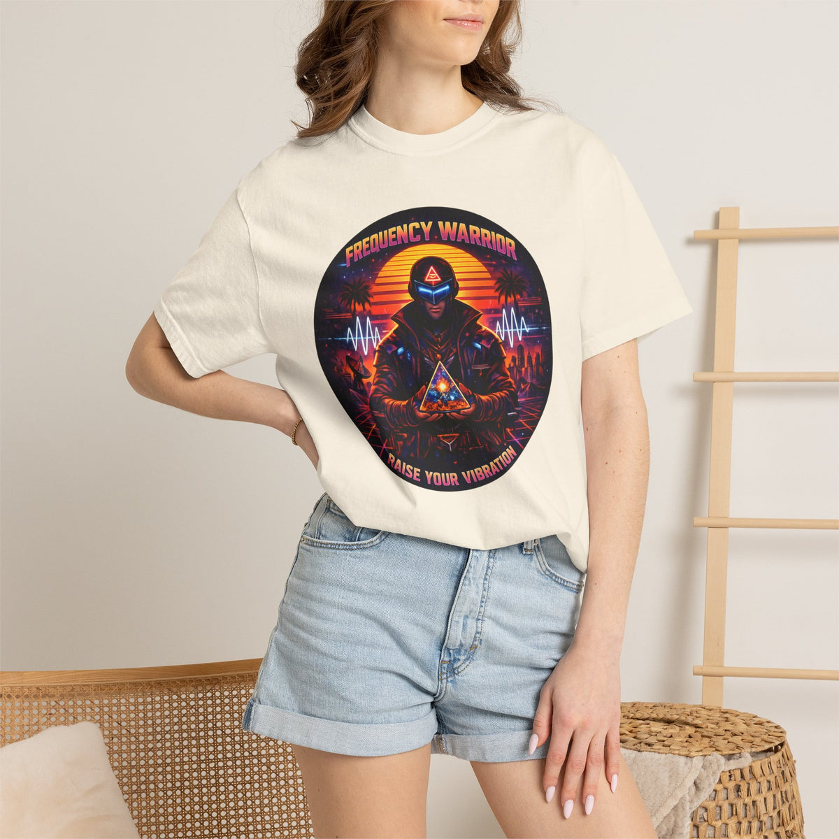 Frequency Warrior — Raise Your Vibration Graphic T-Shirt