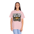 Keep Your Head Up T-Shirt — Inspirational Mountain Tee ("Because You Matter")