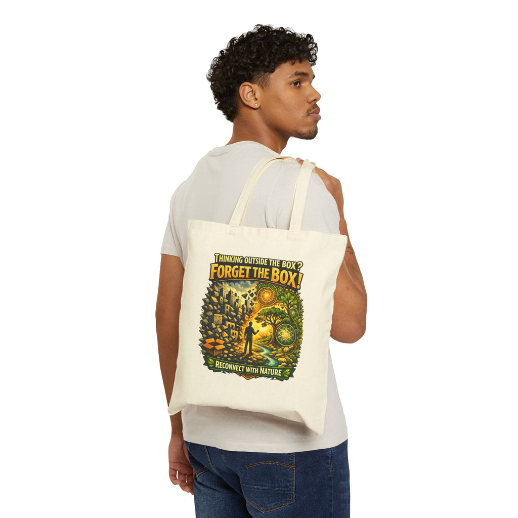 Forget the Box Tote Bag — "Reconnect with Nature" Eco Canvas Shopper