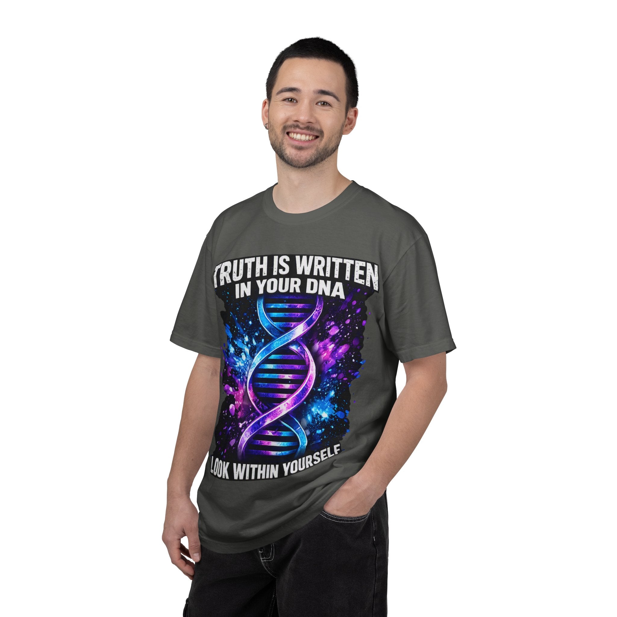 DNA Graphic T-Shirt — "Truth Is Written In Your DNA" Inspirational Science Tee