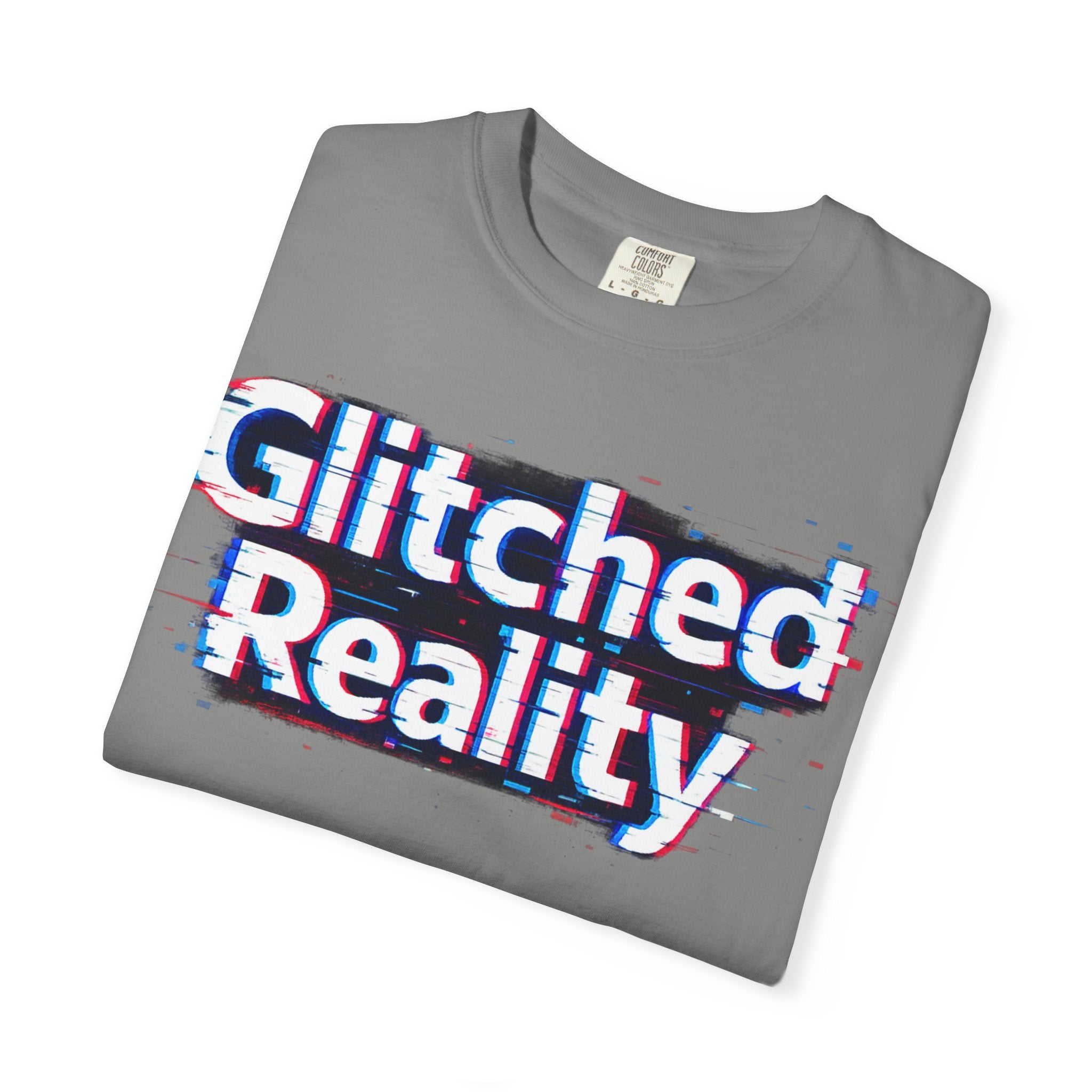 Glitched Reality T‑Shirt — Retro Glitch Graphic Tee with "Glitched Reality" Text