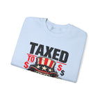 Taxed to Death Sweatshirt - Patriotic Skull Anti-Tax Protest Crewneck