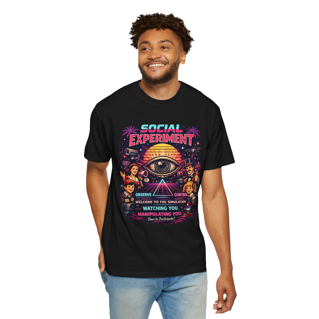 Social Experiment V2 T-Shirt — Retro All-Seeing Eye Graphic Tee