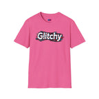 Glitchy Graphic T-Shirt — Retro Glitch Text Tee