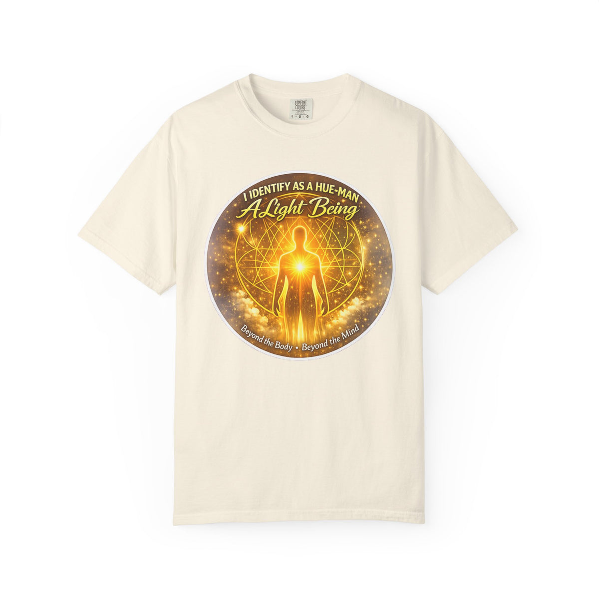 Light Being Graphic T-Shirt — "I Identify As A Human, A Light Being" Spiritual Tee
