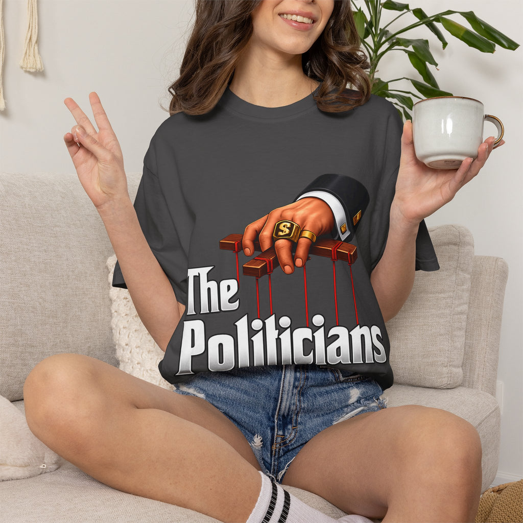 The Politicians T-Shirt — Puppet Master Hand & Money Political Satire Tee