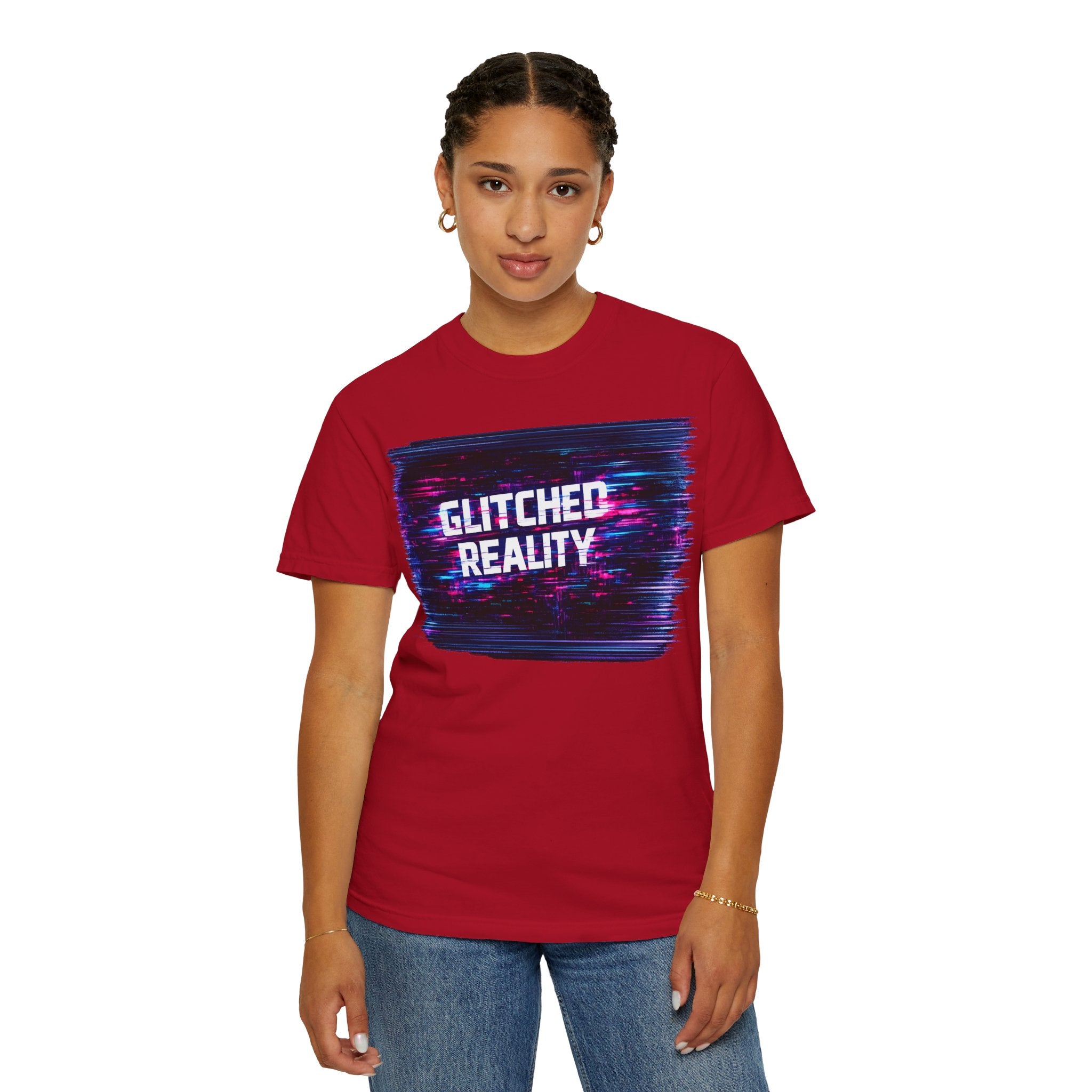 Glitched Reality V2 T‑Shirt — Retro Cyberpunk Digital Distortion Tee