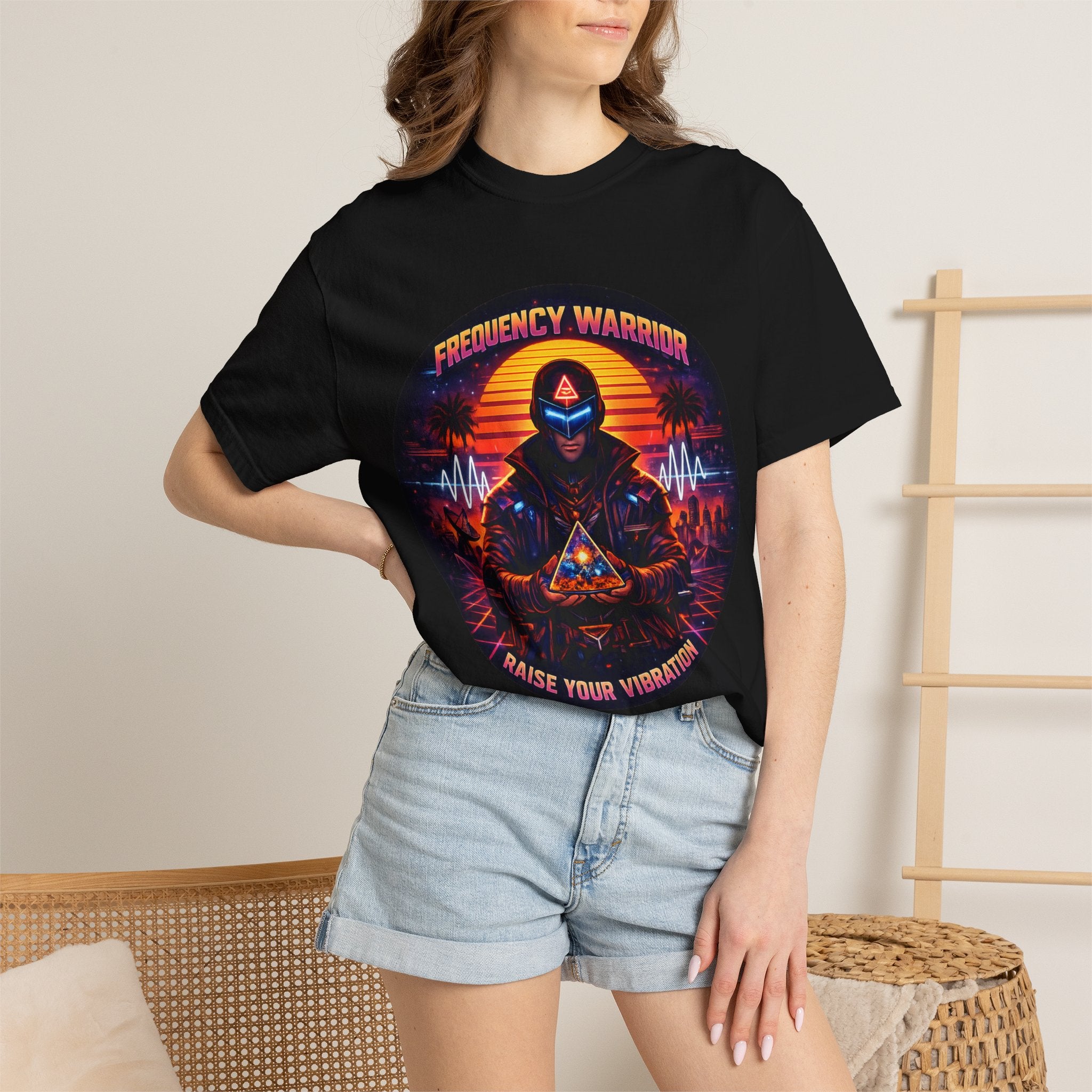 Frequency Warrior — Raise Your Vibration Graphic T-Shirt