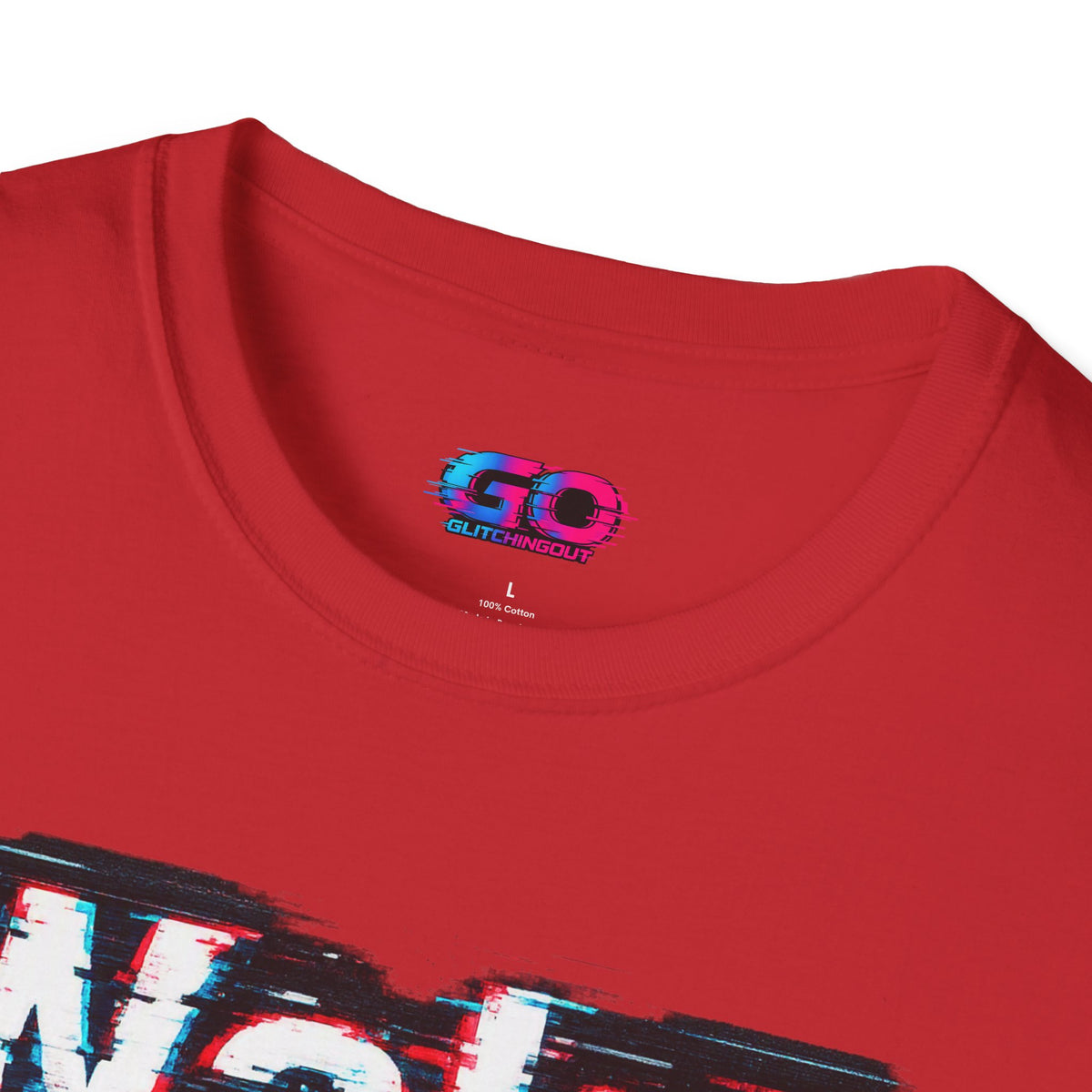 Wake Up Call Graphic Tee — Retro Glitch Text T‑Shirt