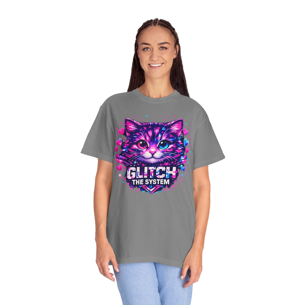 Glitch the System Cat T-Shirt
