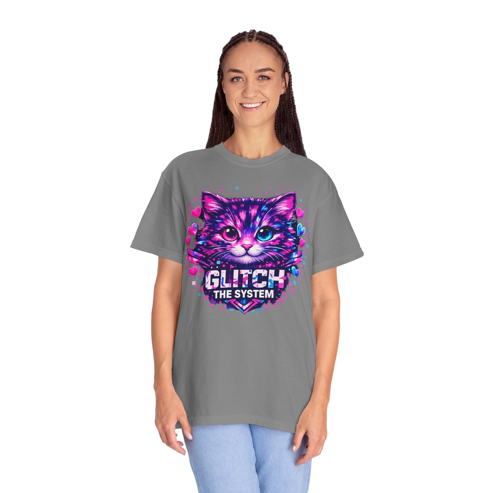 Glitch the System Cat T-Shirt