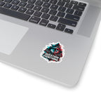 Question Everything Kiss-Cut Sticker — Glitch All-Seeing Eye Design