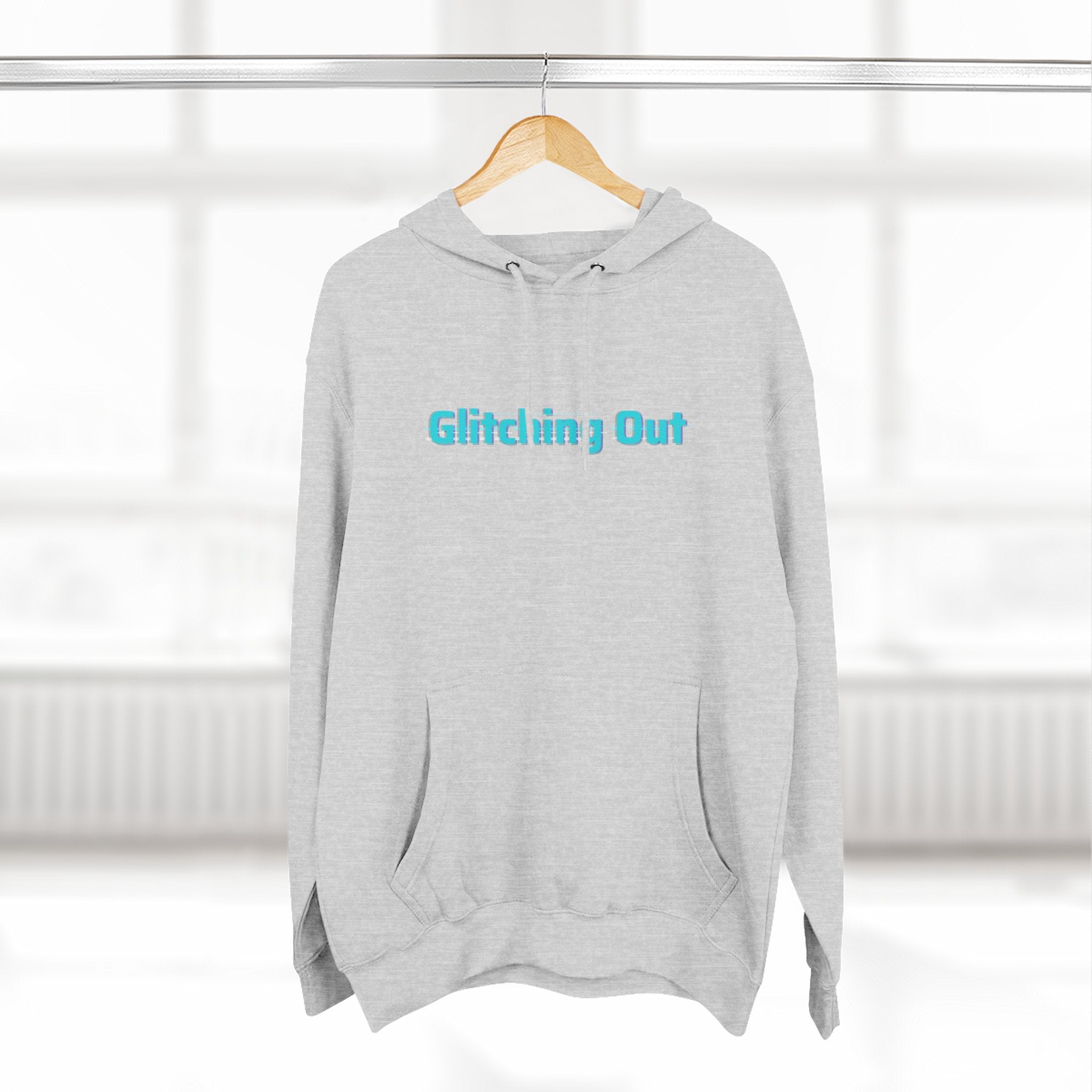 Glitch Geometric Hoodie — "Glitching Out" Graphic Fleece Pullover