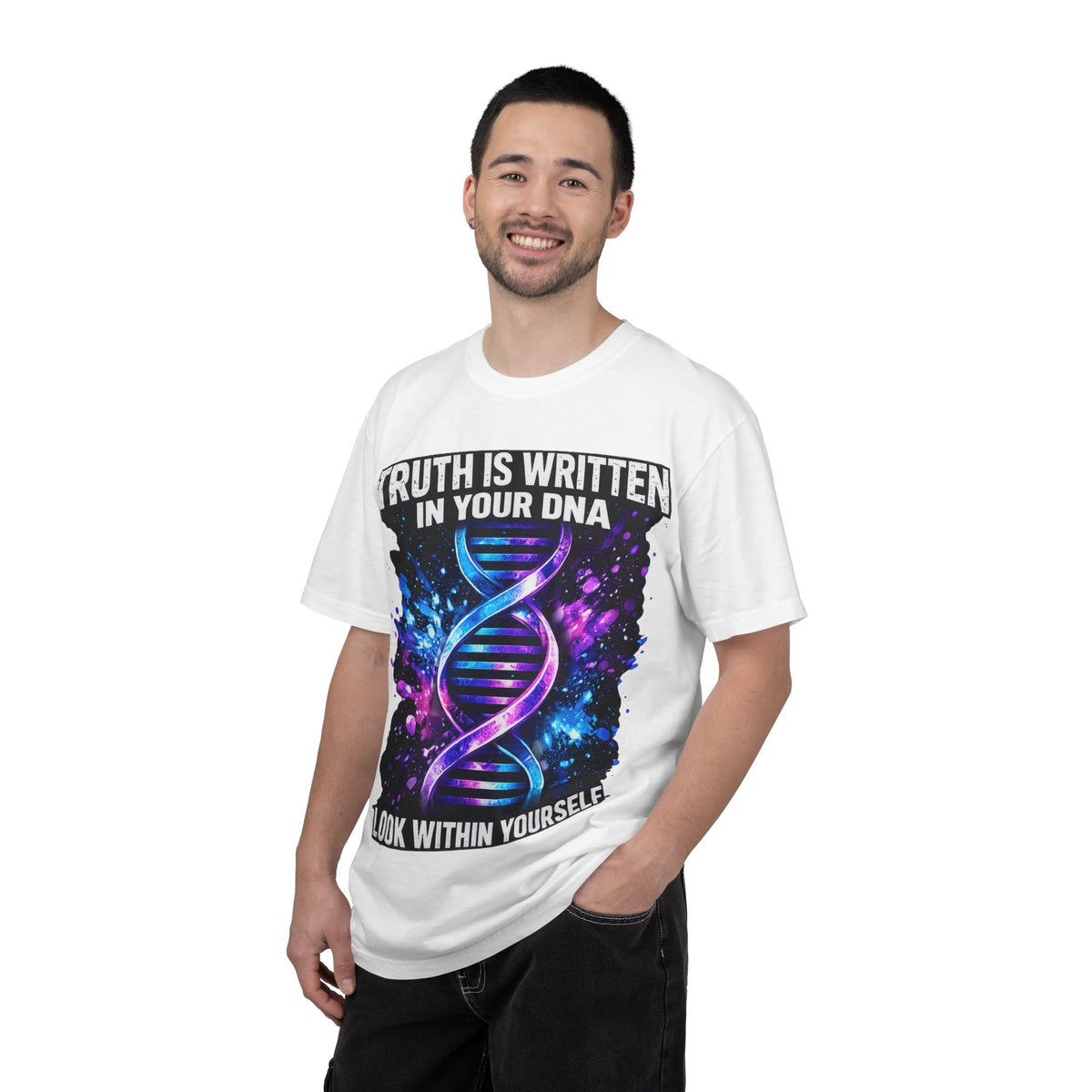 DNA Graphic T-Shirt — "Truth Is Written In Your DNA" Inspirational Science Tee