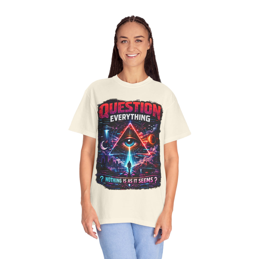 Question Everything T-Shirt — Mystical All-Seeing Eye Graphic Tee