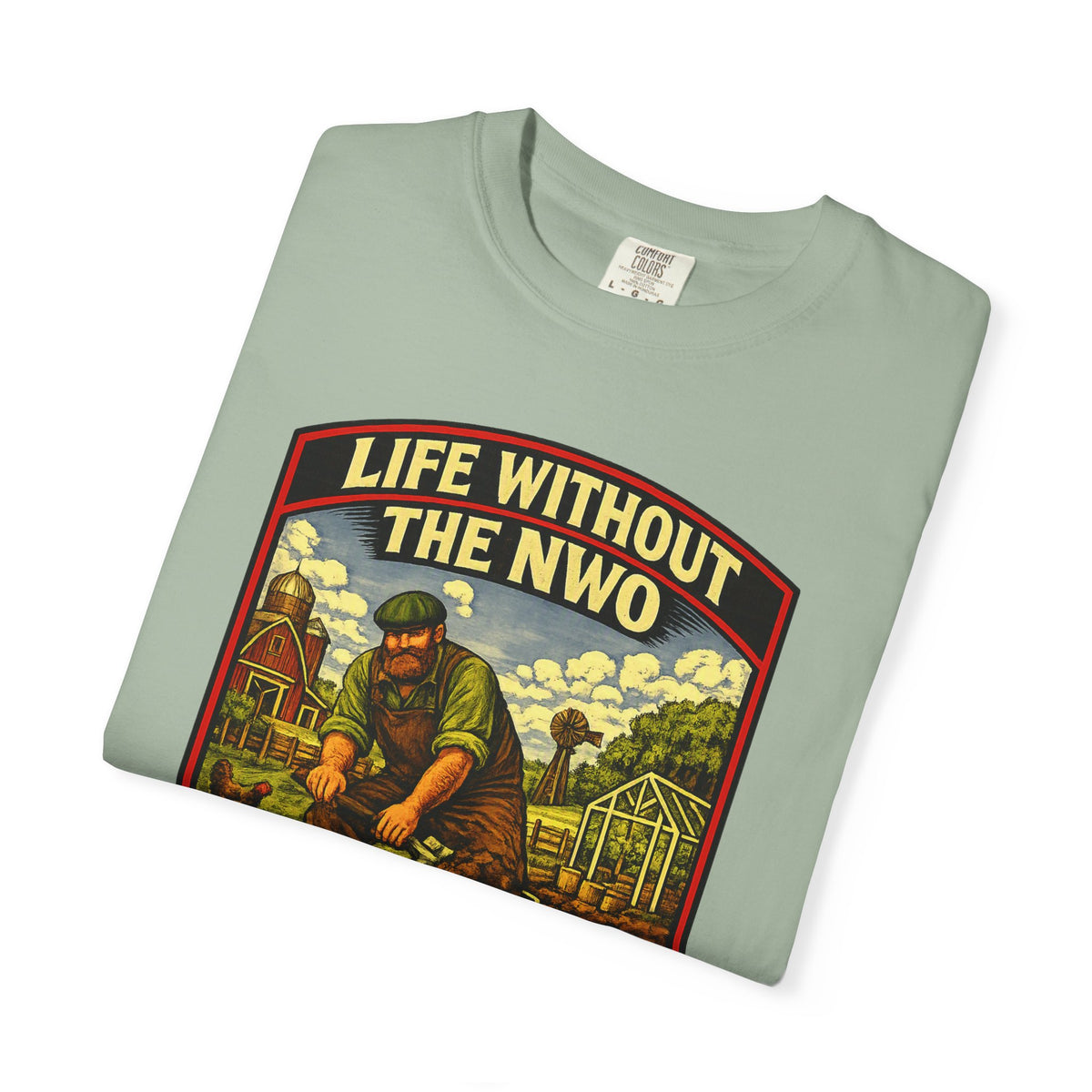 "Life Without the NWO" Gardening Vintage Graphic T-Shirt