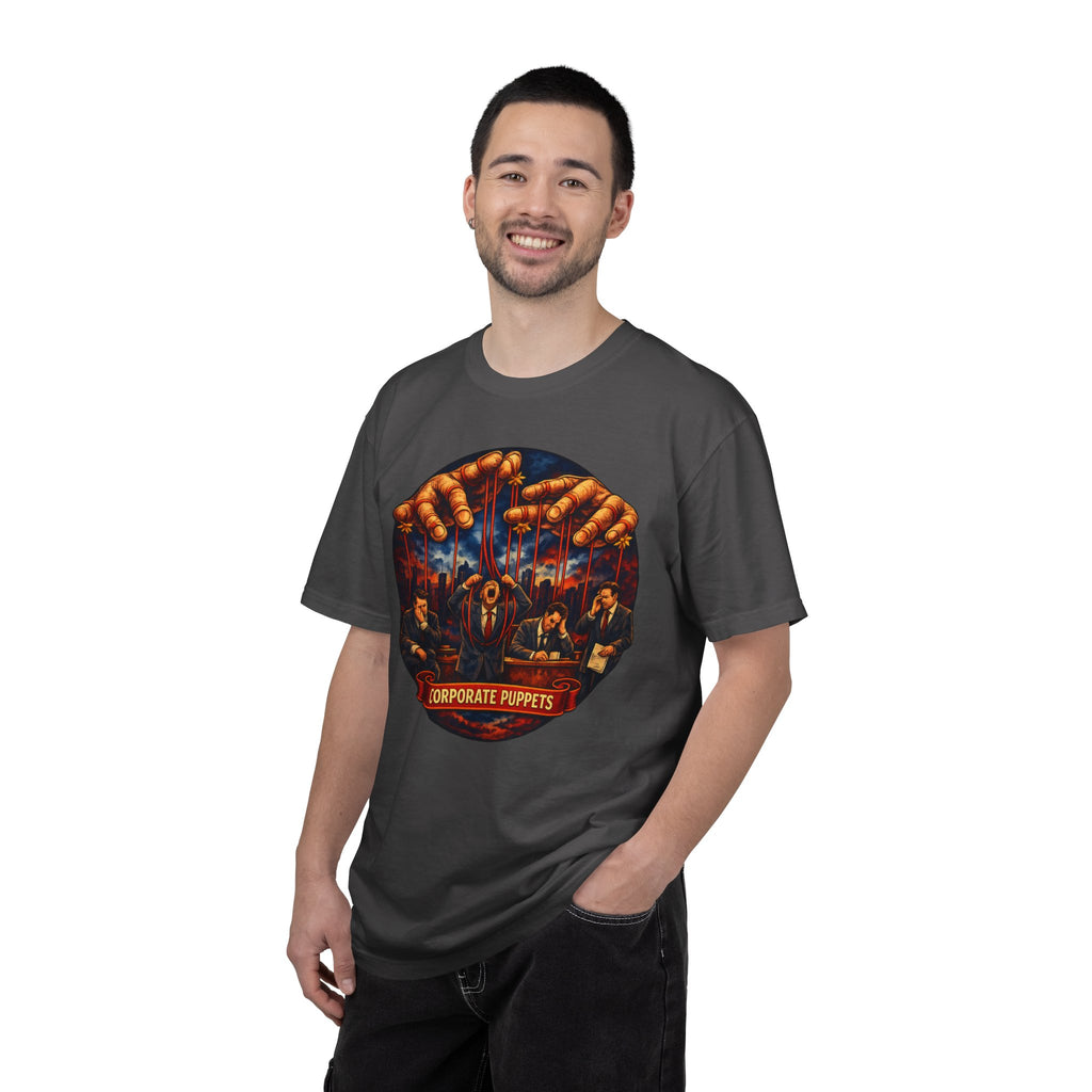 'Corporate Puppets' Satire Graphic T-Shirt