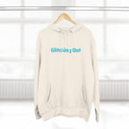 Glitching Out Hoodie — Retro Cyber Geometric Graphic Fleece Hoodie