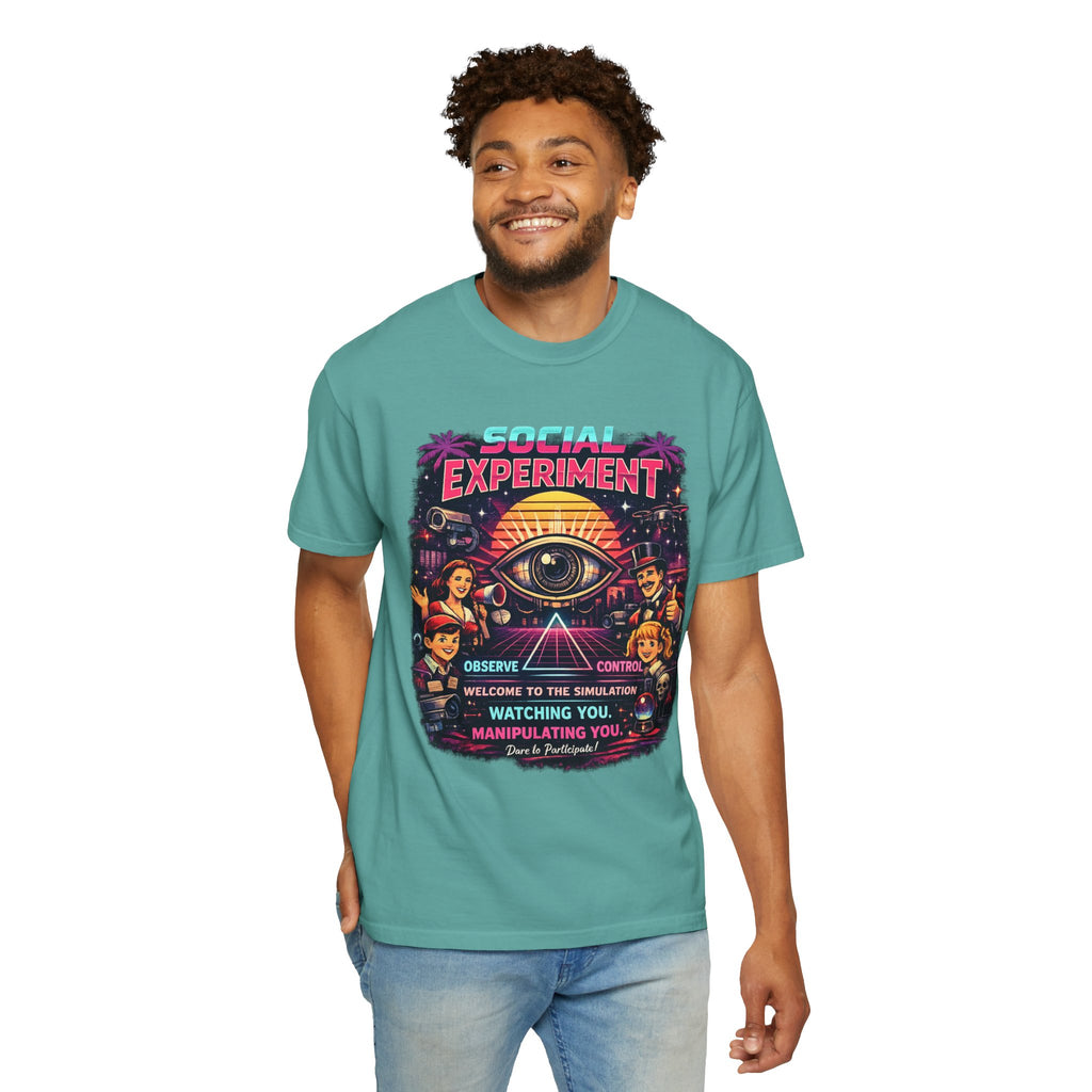 Social Experiment V2 T-Shirt — Retro All-Seeing Eye Graphic Tee