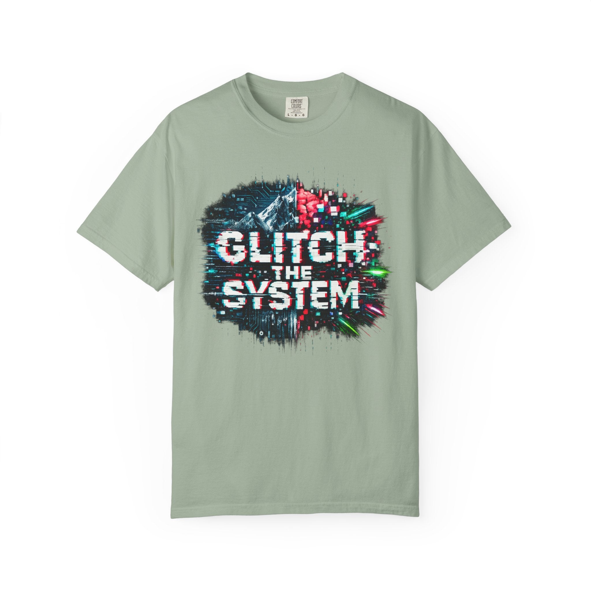 Glitch The System V3 Graphic Tee — Retro Cyberpunk Distressed Design