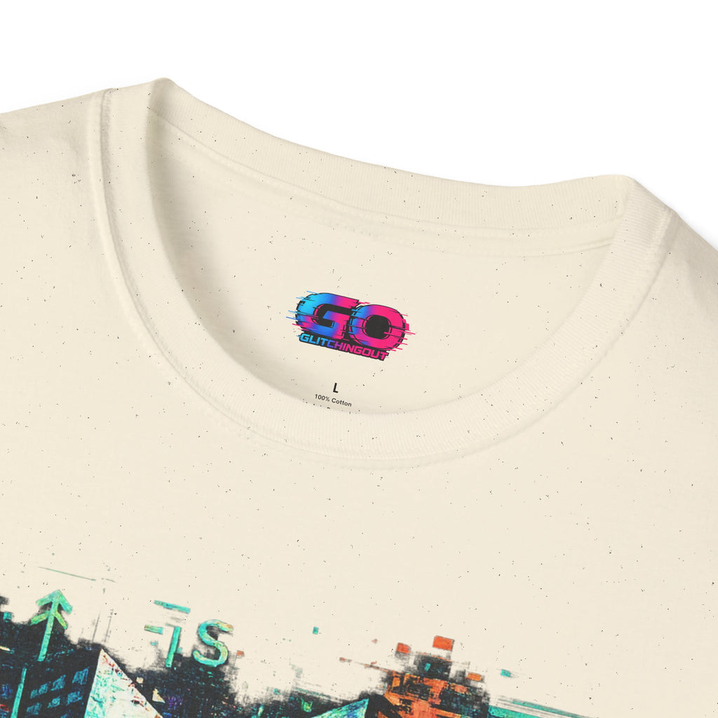 Cyberpunk Cityscape T‑Shirt — Neon Tokyo Skyline Graphic Tee