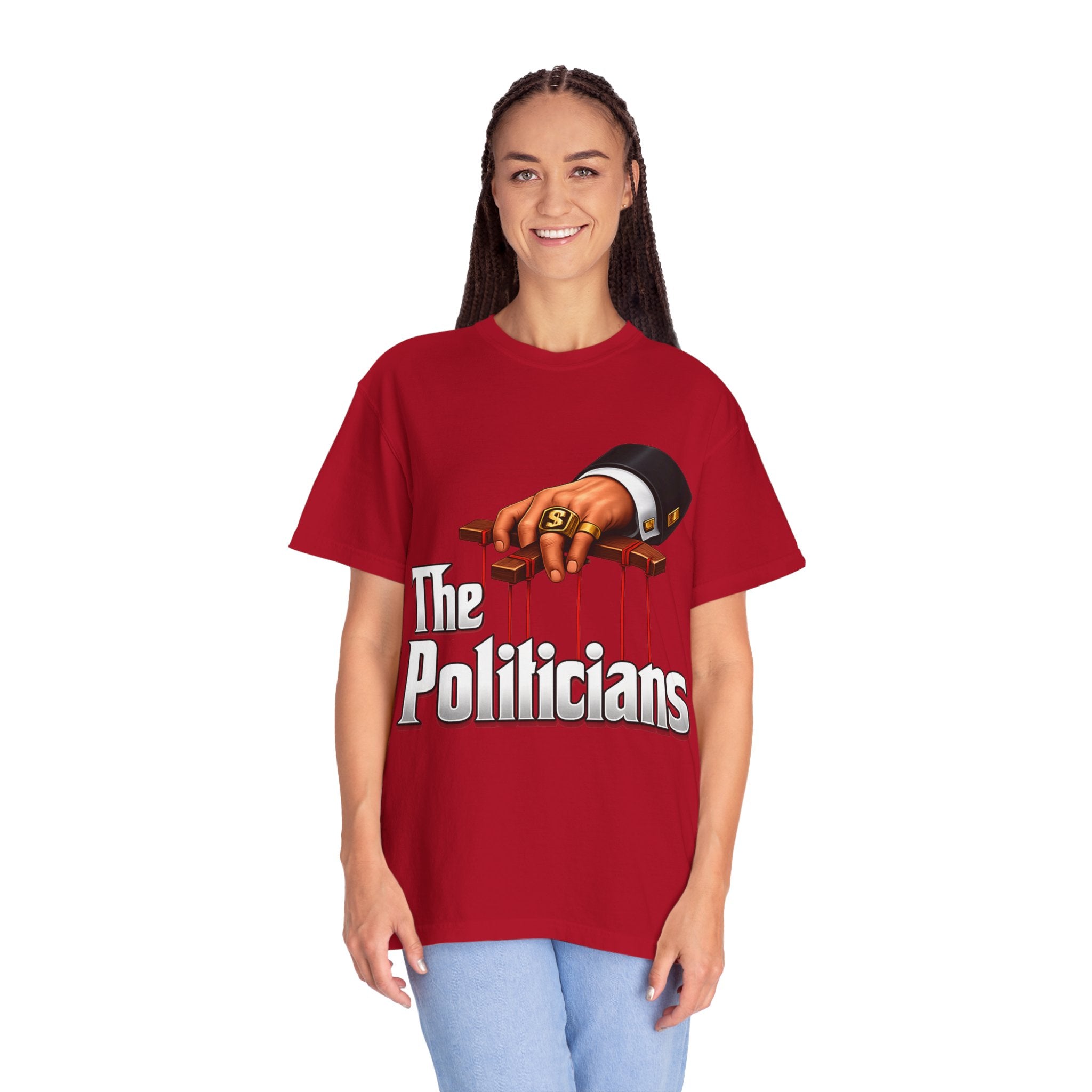 The Politicians T-Shirt — Puppet Master Hand & Money Political Satire Tee