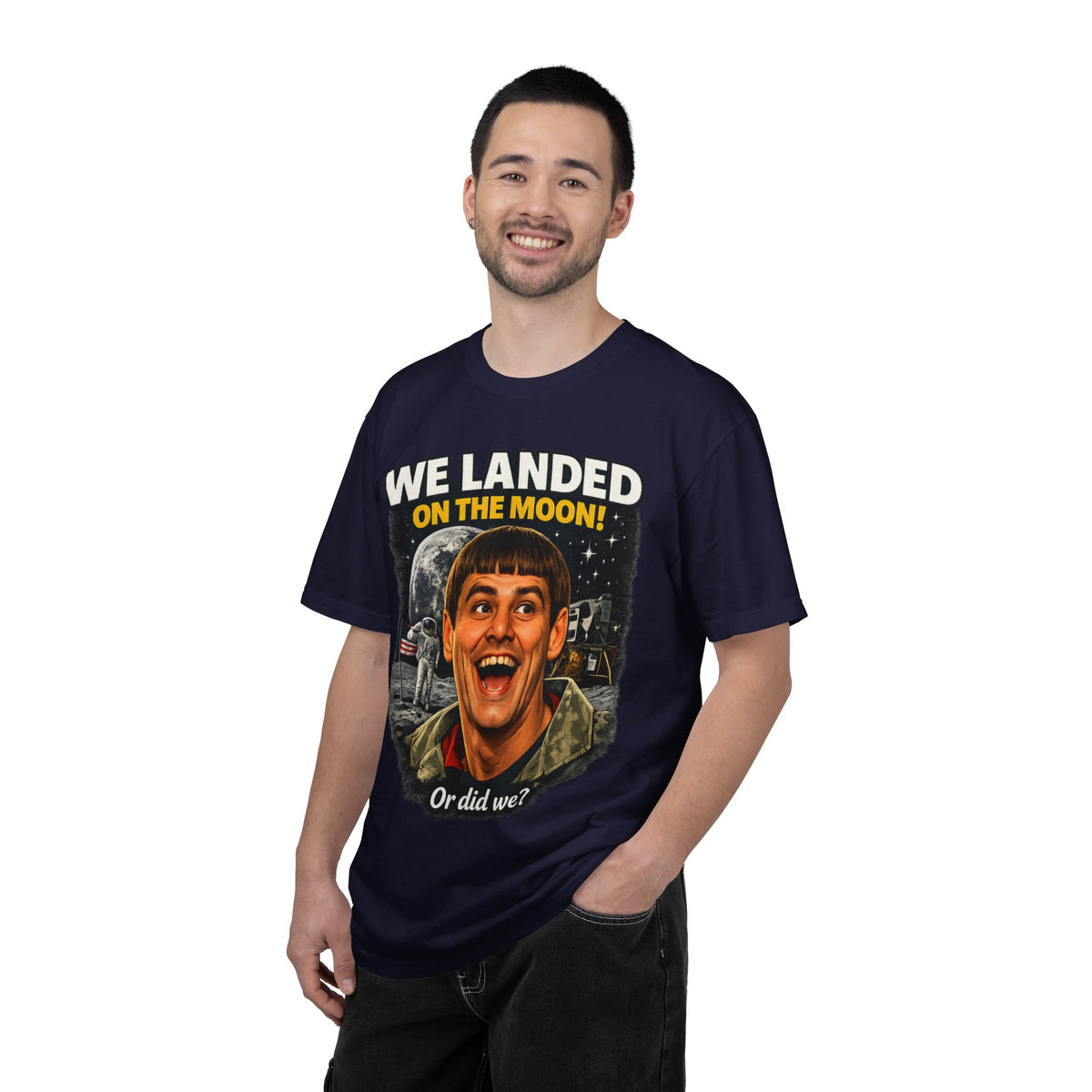 We Landed on the Moon! Or Did We?' Retro Comedy Space Graphic Tee