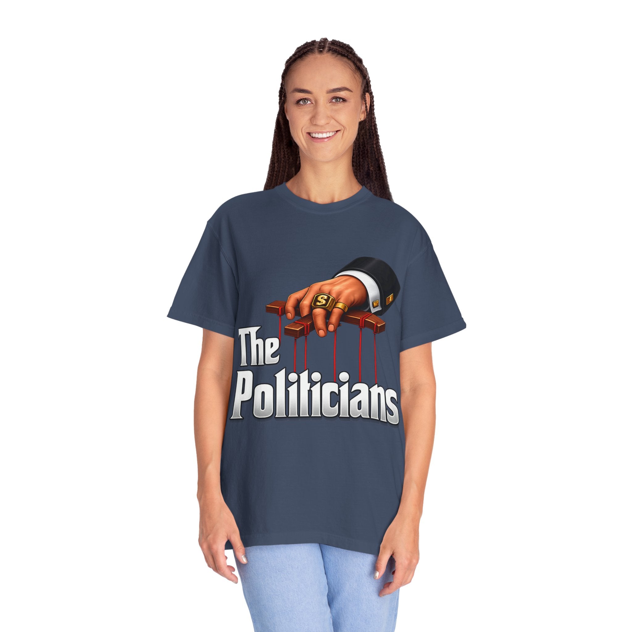 The Politicians T-Shirt — Puppet Master Hand & Money Political Satire Tee