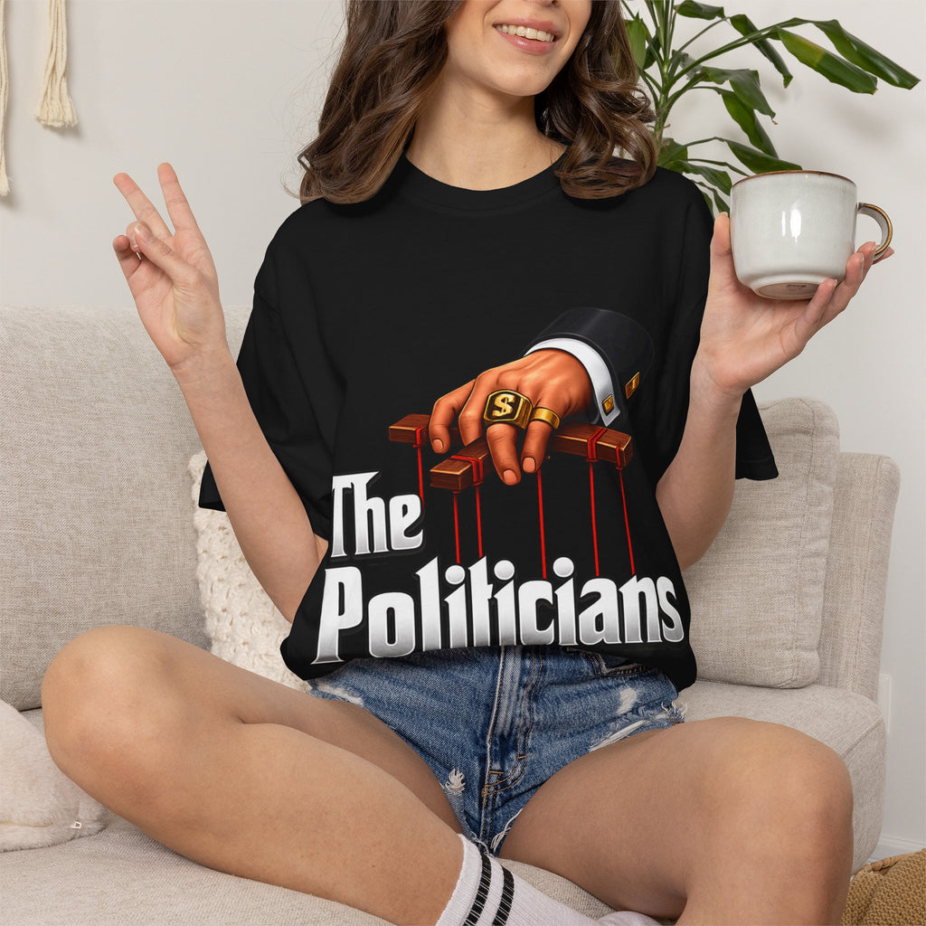 The Politicians T-Shirt — Puppet Master Hand & Money Political Satire Tee