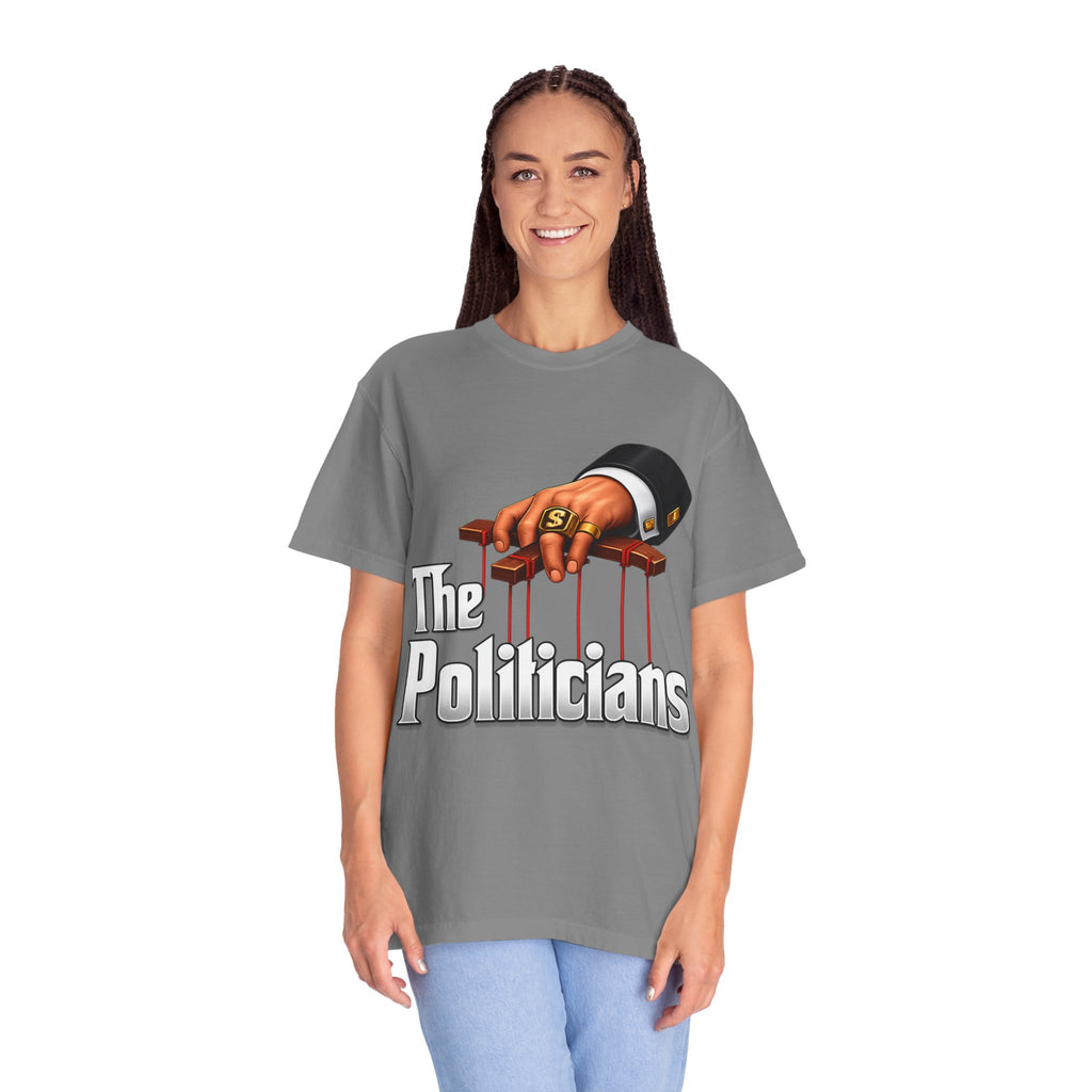 The Politicians T-Shirt — Puppet Master Hand & Money Political Satire Tee