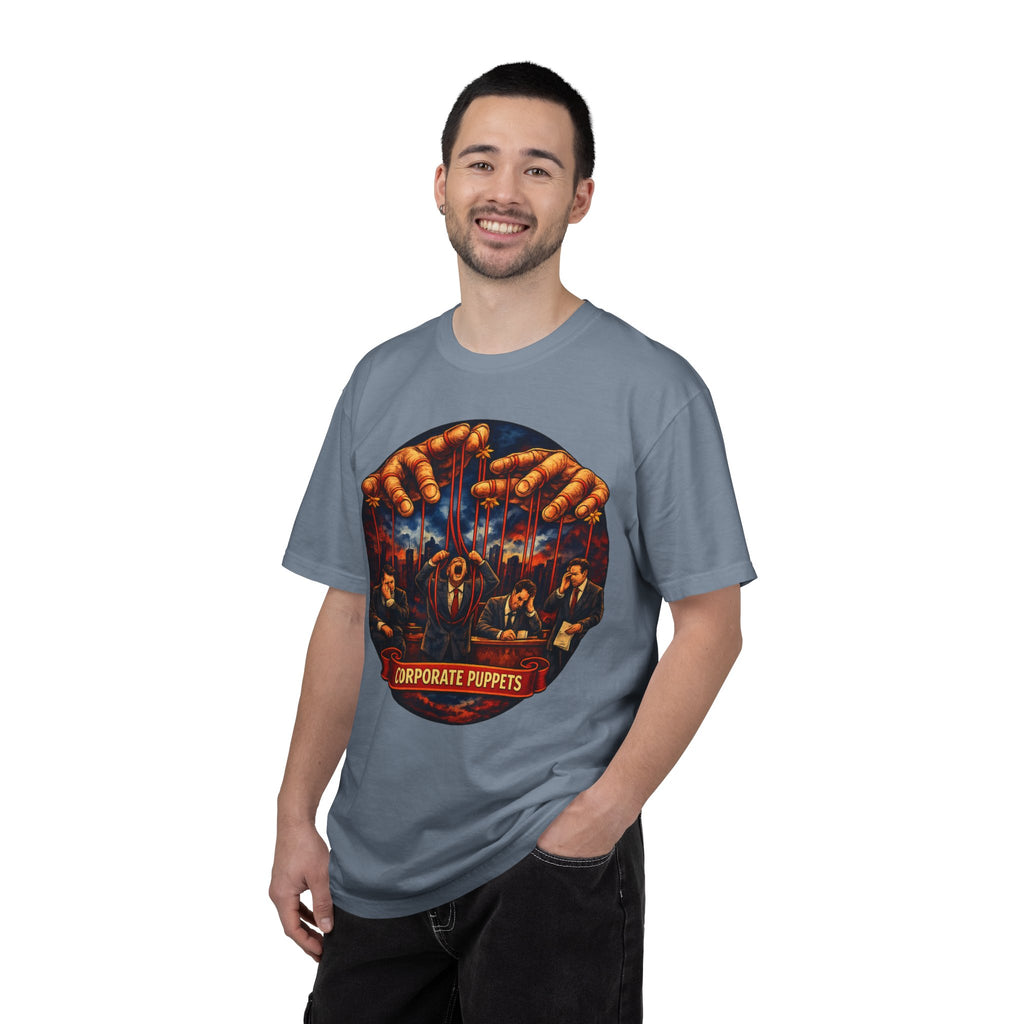'Corporate Puppets' Satire Graphic T-Shirt